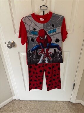 Marvel Spider-Man Red and Gray Kids Pajama Set